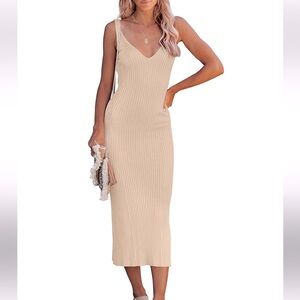 Merokeety ribbed sweater dress